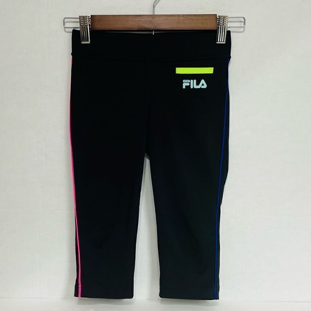 Fila Girls Black Yoga leggings   Sz S (8)  GUC
